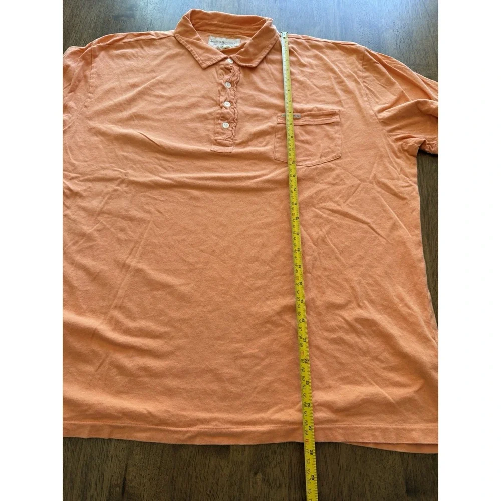 Denim & Supply Ralph Lauren Mens Polo Shirt Size XXL 2XL Orange Cotton Pocket